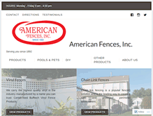 Tablet Screenshot of americanfences.net